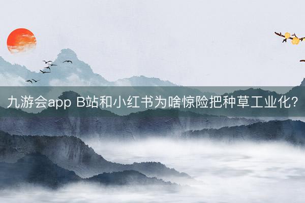 九游会app B站和小红书为啥惊险把种草工业化?