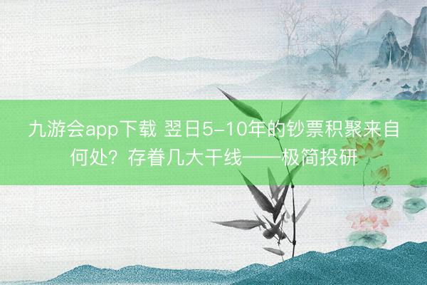 九游会app下载 翌日5-10年的钞票积聚来自何处?存眷几大干线——极简投研