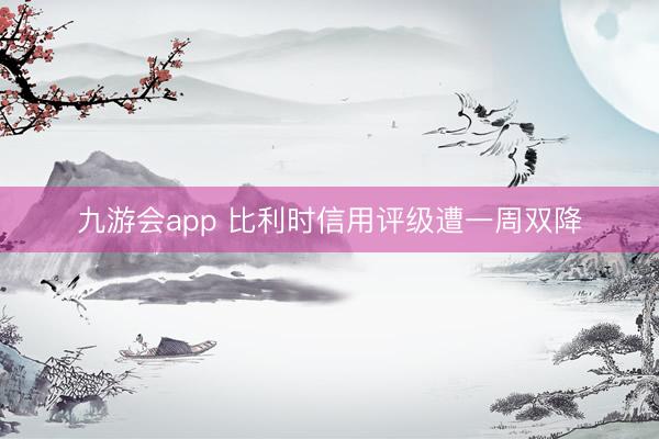 九游会app 比利时信用评级遭一周双降