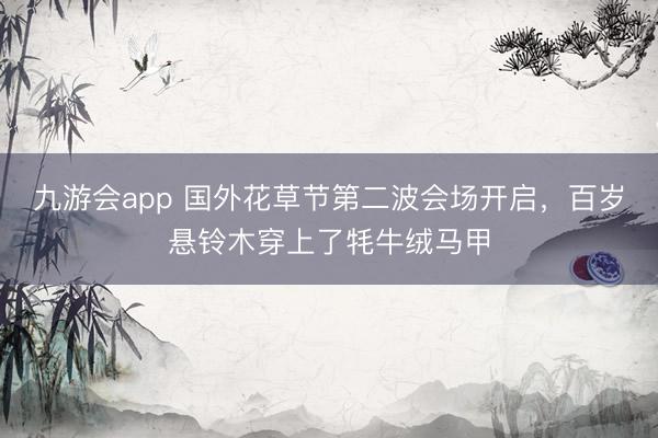 九游会app 国外花草节第二波会场开启，百岁悬铃木穿上了牦牛绒马甲