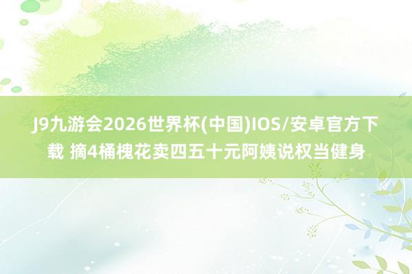 J9九游会2026世界杯(中国)IOS/安卓官方下载 摘4桶槐花卖四五十元阿姨说权当健身