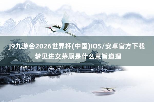 J9九游会2026世界杯(中国)IOS/安卓官方下载 梦见进女茅厕是什么意旨道理