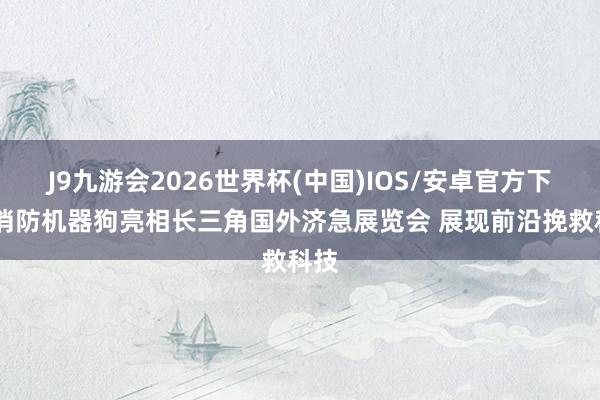 J9九游会2026世界杯(中国)IOS/安卓官方下载 消防机器狗亮相长三角国外济急展览会 展现前沿挽救科技