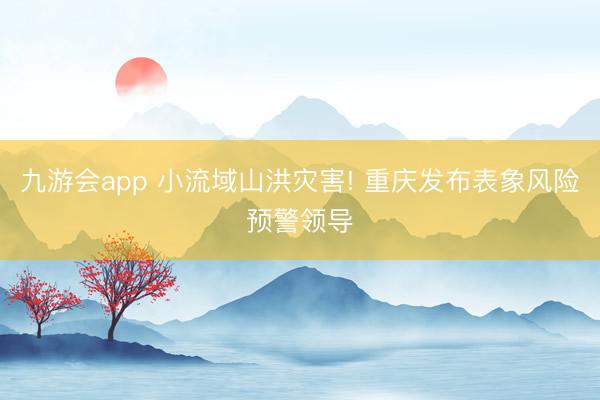 九游会app 小流域山洪灾害! 重庆发布表象风险预警领导